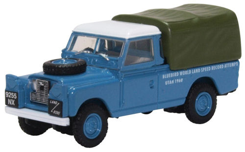 Oxford Diecast 76LAN2020 Land Rover Series II LWB Canvas Bluebird Land Speed Record - 1:76 (OO) Scale