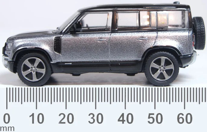 Oxford Diecast 76ND110X002 New LandRover Defender 110X Eiger Grey, 1:76 Scale, OO Scale