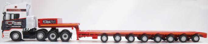 Oxford Diecast 76SCA05LL Scania Topline Nooteboom Low Loader - Smiths Heavy Haulage, 1:76 Scale