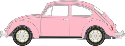Oxford Diecast 76VWB011UK VW Beetle Pink UK Registration - 1:76 Scale (OO)