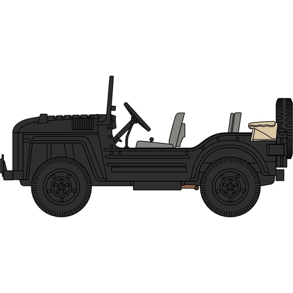 Oxford Diecast 76AC003 Austin Champ Royal Military Police, Berlin 1954/5, OO Scale, 1:76 Scale