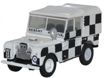 Oxford Diecast 76LAN180009 Land Rover Series 1 80" Canvas RAC Tripoli, Desert Rescue Team