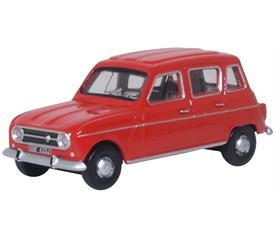 Oxford Diecast 76RN002 Renault 4 Red, 1:76 Scale