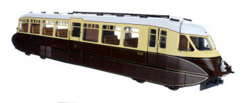 Dapol 7D-011-002 Streamlined Railcar Number 10 in GWR Lined Choc & Cream Livery - O Gauge