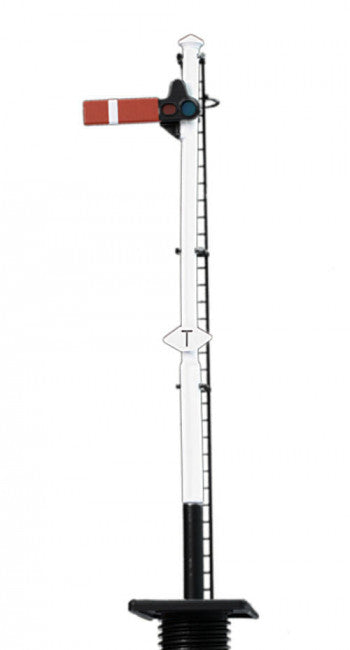 Dapol 7L-002-001 LMS Home Signal Single Wooden Arm (MOTORISED) - O Gauge