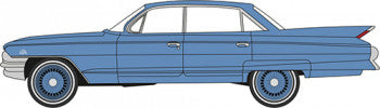 Oxford Diecast 87CSD61003 Cadillac Sedan Deville1961 Nautilus Blue - 1:87 (HO) Scale