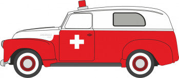 Oxford Diecast 87CV50001 Chevrolet Panel Van 1950 Ambulance - 1:87 (HO) Scale