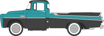Oxford Dodge D100 Sweptside Pick Up 1957 Turquoise / Jewel Black - 1:87 (HO)Scale