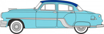 Oxford Diecast 87PC54001 Pontiac Chieftan 4 Door 1954 Mayfair Blue / San Marino Blue 1:87 (HO) Scale