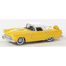 Oxford Diecast 87TH56005 Ford Thunderbird 1956 Goldenglow Yellow/Colonial White