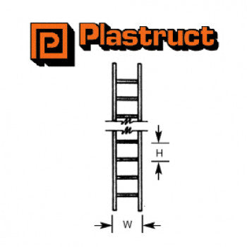 Plastruct LS-4 Ladder in White Styrene 1:100 Scale (2 Pieces)