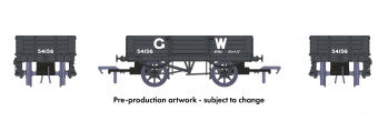 Rapido Trains 925004 GWR 4 Plank Wagon Nr 54156 GWR Grey (Large Lettering) - OO Gauge