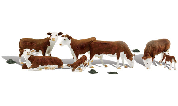 Scenic Accents A1843 Hereford Cows - OO / HO Scale