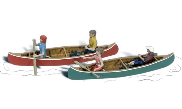Scenic Accents A1918 Canoers - OO / HO Scale