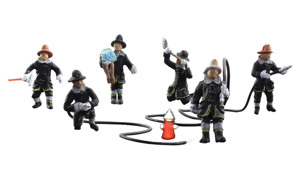 Scenic Accents A1961 Rescue Firefighters (US Uniform) - OO / HO Scale