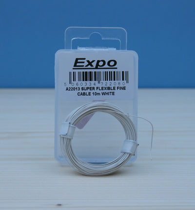 Expo A22013 Super Flexible Fine Cable White (18 Strand 1.0mm diameter)  - 10m Pack
