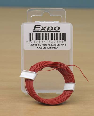 Expo A22015 Super Flexible Fine Cable Red - 10m Pack