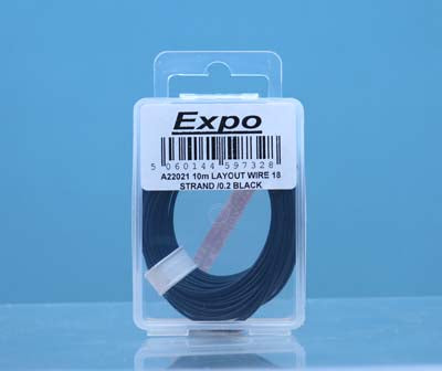 Expo A22021 Multicore Layout Wire Black (18 Strand 1.0mm diameter)  - 10m Pack