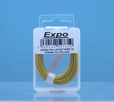 Expo A22024 Multicore Layout Wire Yellow (18 Strand 1.0mm diameter)  - 10m Pack