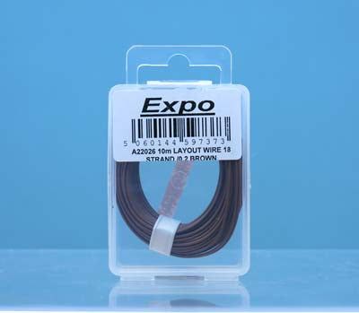 Expo A22026 Multicore Layout Wire Brown (18 Strand 1.0mm diameter) - 10m pack