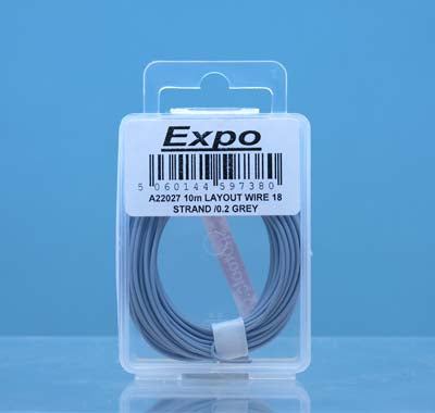 Expo A22027 Multicore Layout Wire Grey (18 Strand 1.0mm diameter) - 10m pack