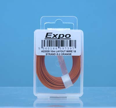 Expo A22028 Multicore Layout Wire (18 Strand 1.0mm diameter) Orange - 10m pack