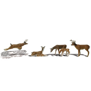 Scenic Accents A2738 Deer Figure Set - O (1:48) Scale