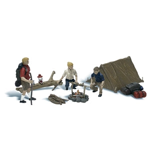 Scenic Accents A2754 Campers Figure Set - O (1:48) Scale