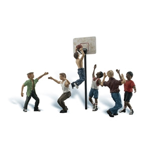 Scenic Accents A2760 Shooting Hoops (Basketball) Figure Set - O (1:48) Scale