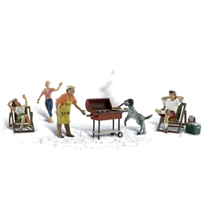 Scenic Accents A2765 Backyard Barbeque Figure Set - O (1:48) Scale