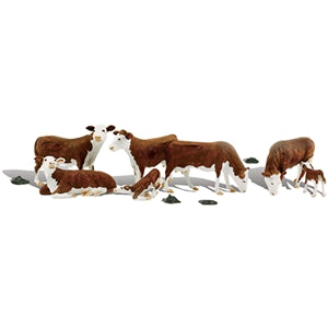 Scenic Accents A2767 Hereford Cows Figure Set - O (1:48) Scale