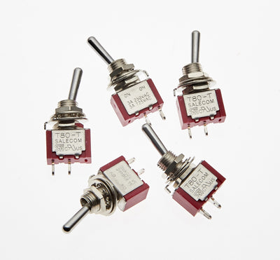 Expo A28012  Pack of 5 SPDT Miniature Changeover Switches  2 Postion Type.