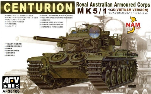 AFV Club AF35100 Royal Australian Armoured Corps Centurion Mk 5/1 (Vietnam Version) 1:35 Scale