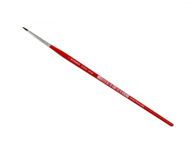 Humbrol Evoco AG4100 Paint Brush - Size 0 (Red Handle)