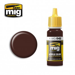 Ammo Mig A.Mig-0042 Old Rust Acrylic Colour - Suitable for Brush and Airbrush Application - 17ml Bottle