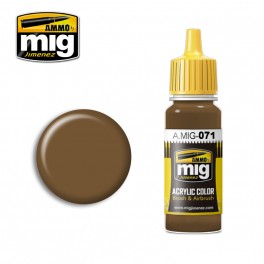Ammo Mig 0071 Khaki Acrylic Colour - Suitable for Brush and Airbrush Application - 17ml Bottle