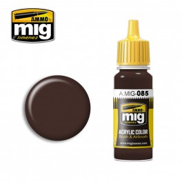 Ammo Mig 0085 NATO Brown Acrylic Colour - Suitable for Brush and Airbrush Application - 17ml Bottle