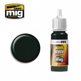 Ammo Mig 0095 Crystal Smoke Acrylic Crystal Colour - Suitable for Brush and Airbrush Application - 17ml Bottle