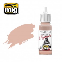 Ammo Mig 0116 (F-549) Basic  Skin Tone Acrylic Paint for Figures - Suitable for Brush and Airbrush Application - 17ml Bottle