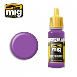 Ammo Mig 0127 Purple Colour Acrylic Paint - Suitable for Brush and Airbrush Application - 17ml Bottle