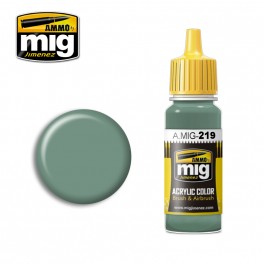 Ammo Mig 0219 (FS34226 / BS283) Interior Green Acrylic Colour - Suitable for Brush and Airbrush Application - 17ml Bottle