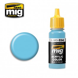 Ammo Mig 0224 (FS35250) Sky Line Blue Acrylic Colour - Suitable for Brush and Airbrush Application - 17ml Bottle