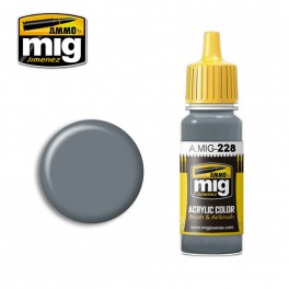 Ammo Mig 0228 (FS35164 / ANA 608) Intermediate Blue Acrylic Colour - Suitable for Brush and Airbrush Application - 17ml Bottle