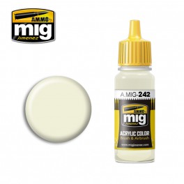 Ammo Mig 0242 (FS36886) Light Gull Grey Acrylic Colour - Suitable for Brush and Airbrush Application - 17ml Bottle