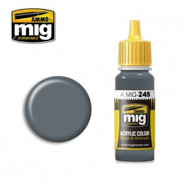 Ammo Mig 0245 (BS629) Ocean Grey Acrylic Colour - Suitable for Brush and Airbrush Application - 17ml Bottle