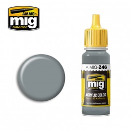 Ammo Mig 0246 (BS637) Medium Sea Grey Acrylic Colour - Suitable for Brush and Airbrush Application - 17ml Bottle