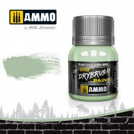 Ammo Mig 0605 Drybrush Acrylic Paint  - Bright Green - 40ml Jar