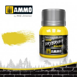 Ammo Mig 0624 Drybrush Acrylic Paint  - Faded Yellow - 40ml Jar