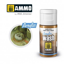 Ammo Mig 0704 Acrylic Wash - Light Rust Wash (F-325) - 15ml Bottle