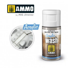 Ammo Mig 0710 Acrylic Wash - Neutral Grey Wash (F-325) - 15ml Bottle